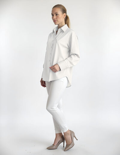 koszula damska MILA ecru bawełna Sorelle di Stile