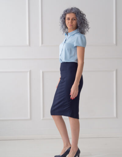 bluzka Vienna błękitna bok