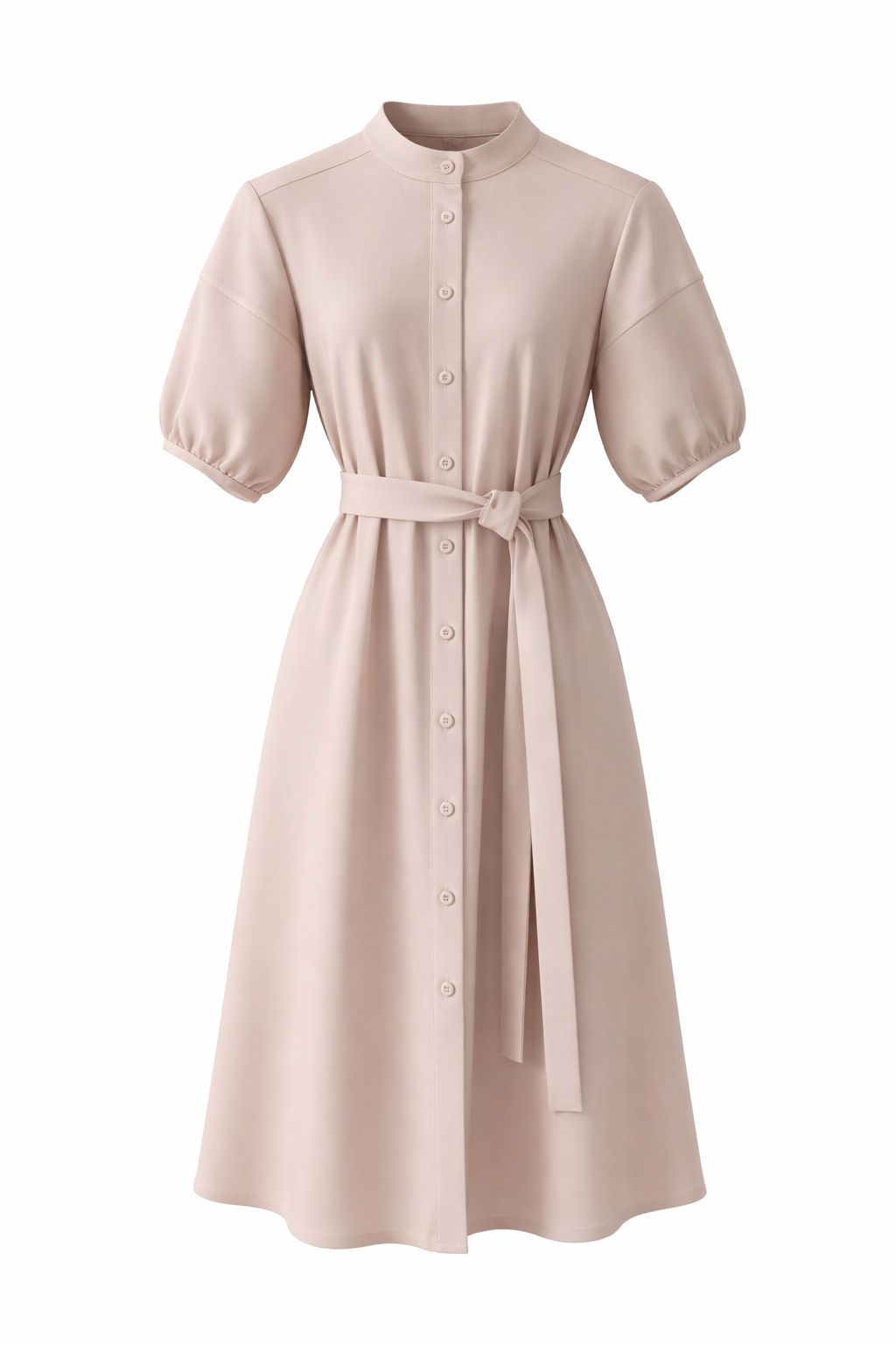 sukienka letnia beżowa szmizjerka bufki